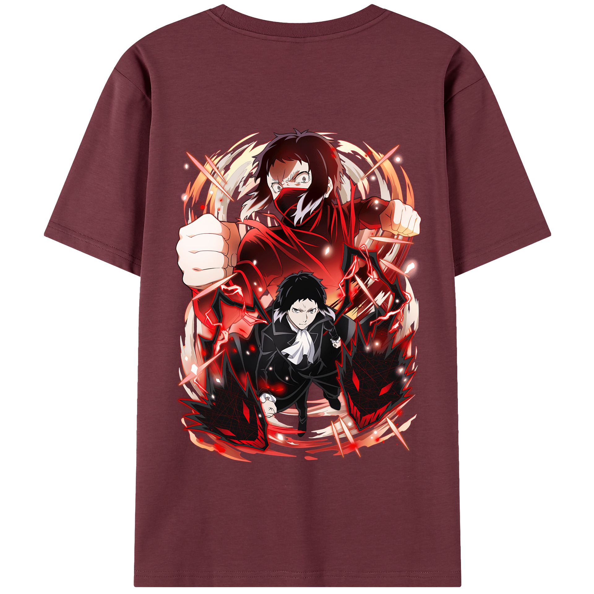 （画像用） 文豪ストレイドッグス Bungo Stray Dogs 綿100％半袖Tシャツ（背面プリント）